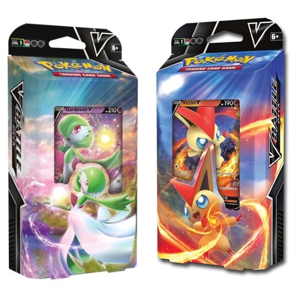 Pokemon Other - Kid’s Bundle 4 Pokémon Victini & Gardevior V Battle Deck NWT ❤️